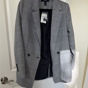 Forever 21 Black and White Checkered Blazer